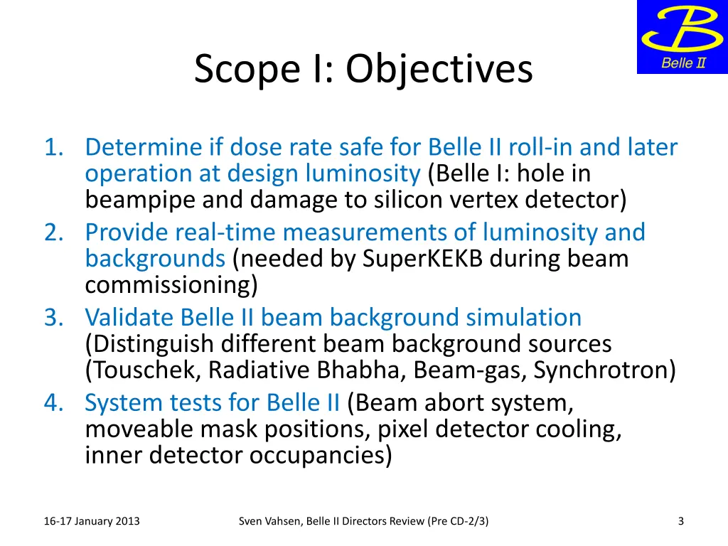 scope i objectives