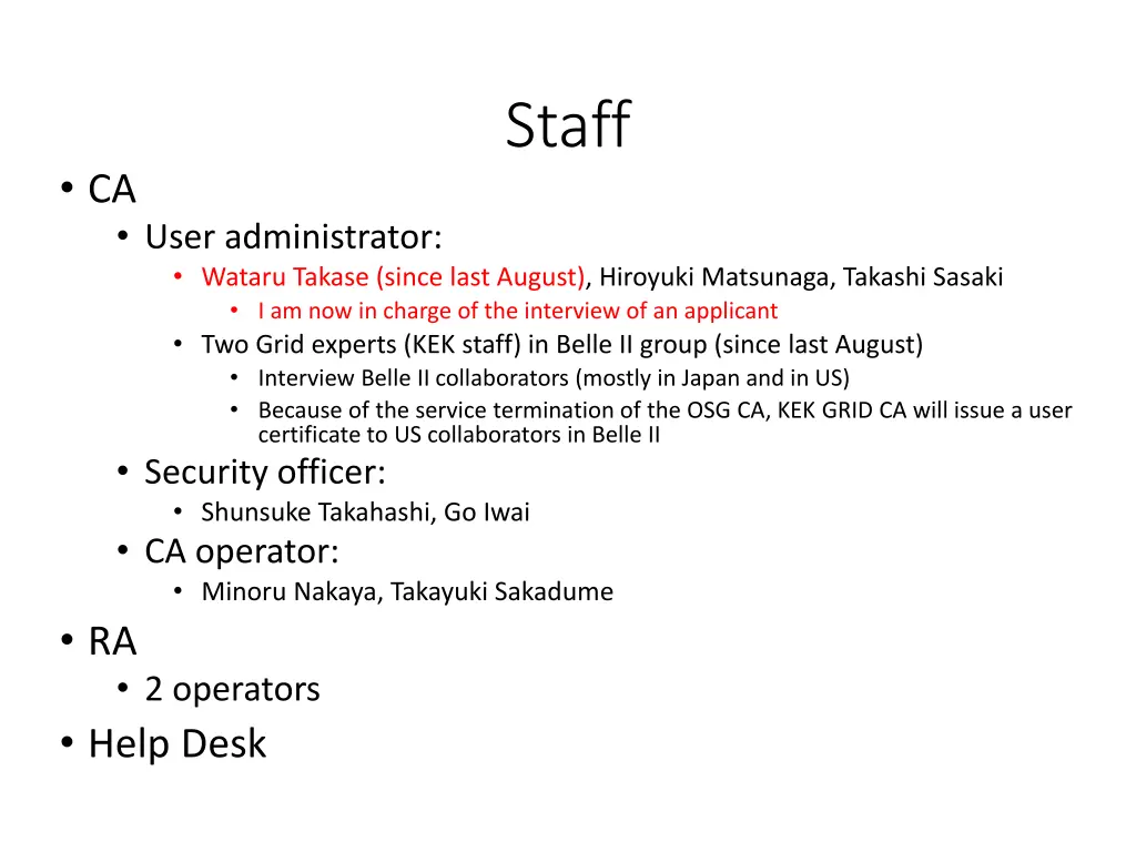 staff