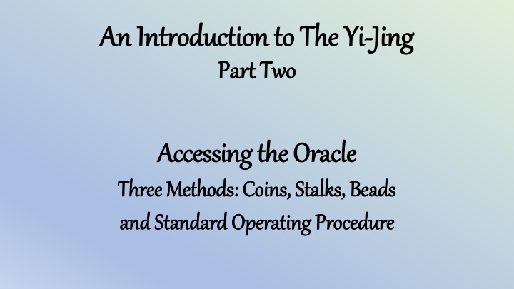an introduction to the yi an introduction