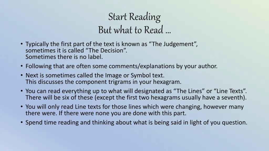 start reading but what to read