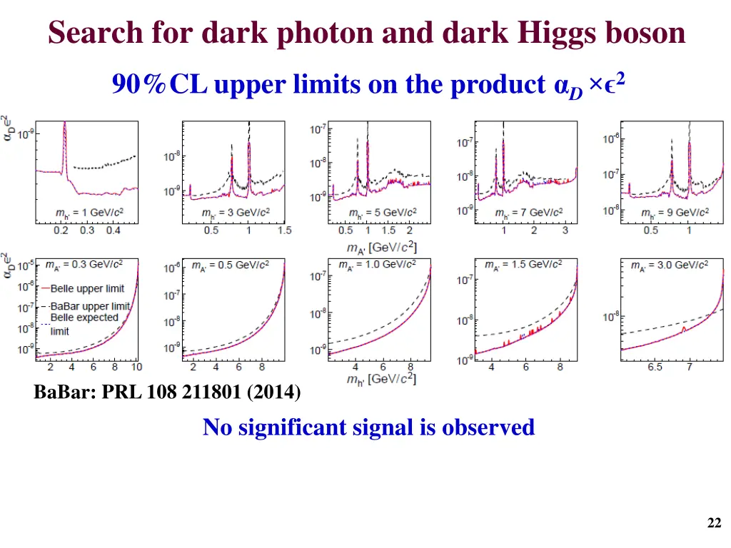 search for dark photon and dark higgs boson 1