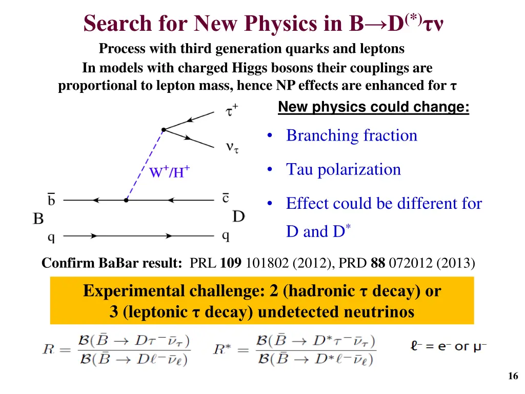 search for new physics in b d