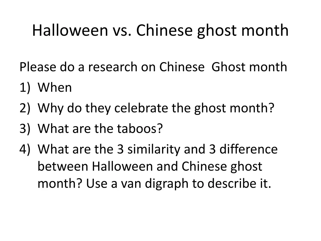 halloween vs chinese ghost month