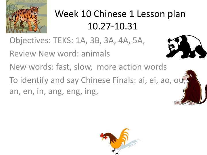 week 10 chinese 1 lesson plan