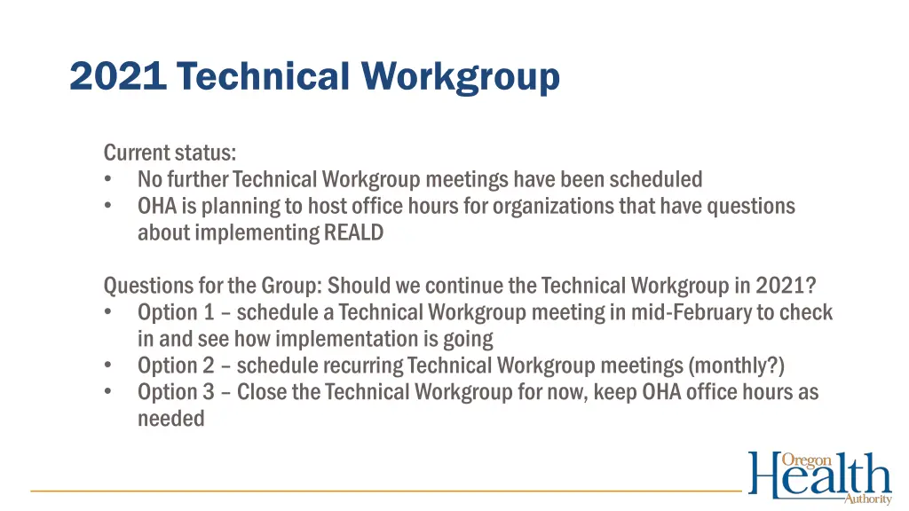 2021 technical workgroup