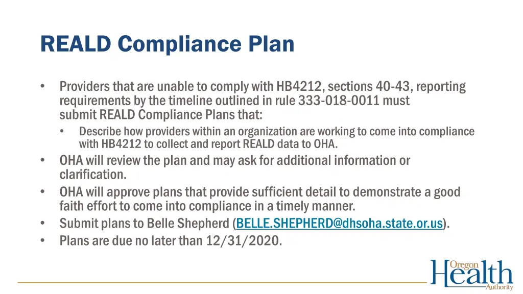 reald compliance plan