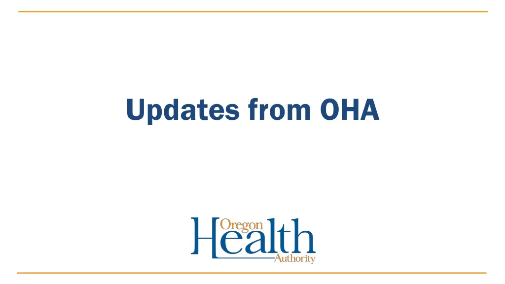 updates from oha
