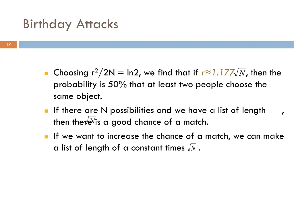 birthday attacks 3