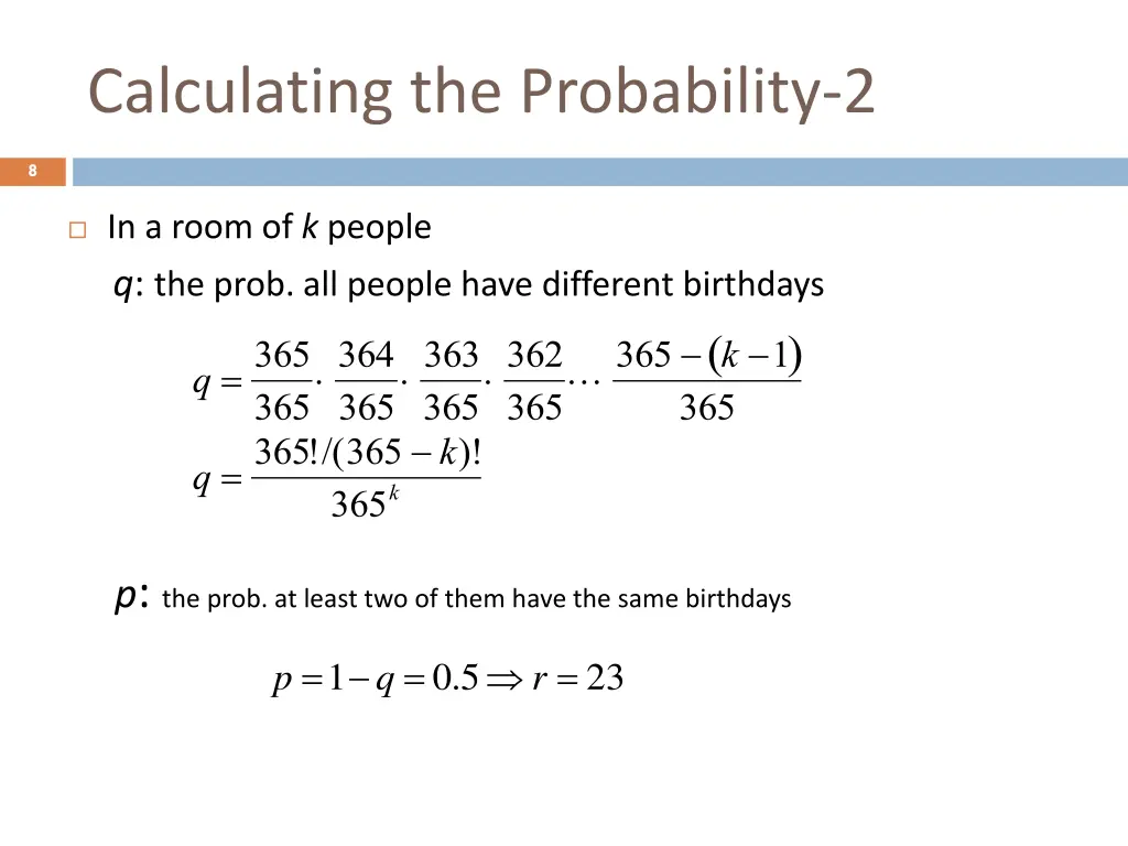 calculating the probability 2