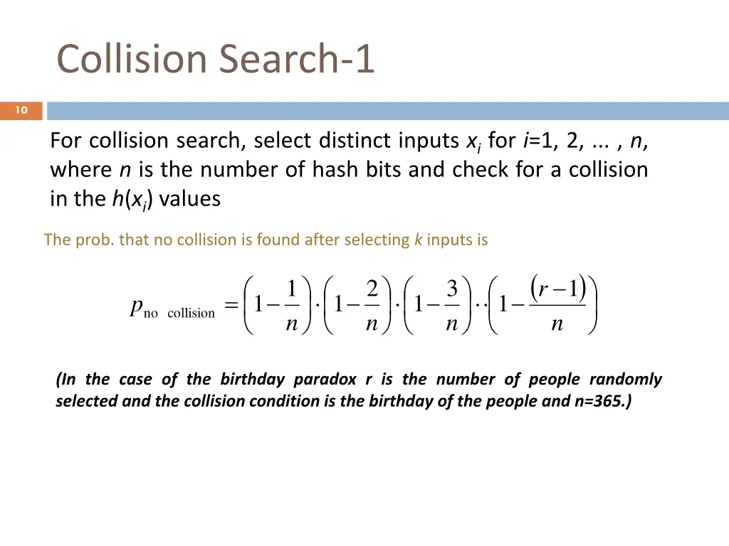 collision search 1