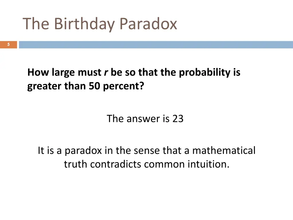 the birthday paradox