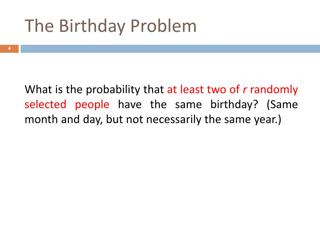 the birthday problem