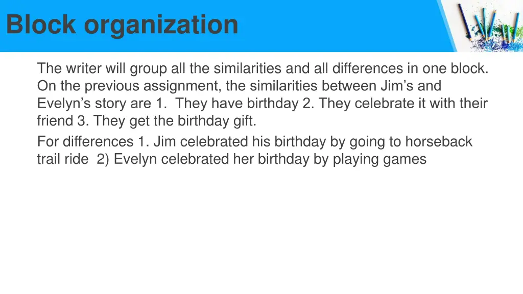 block organization
