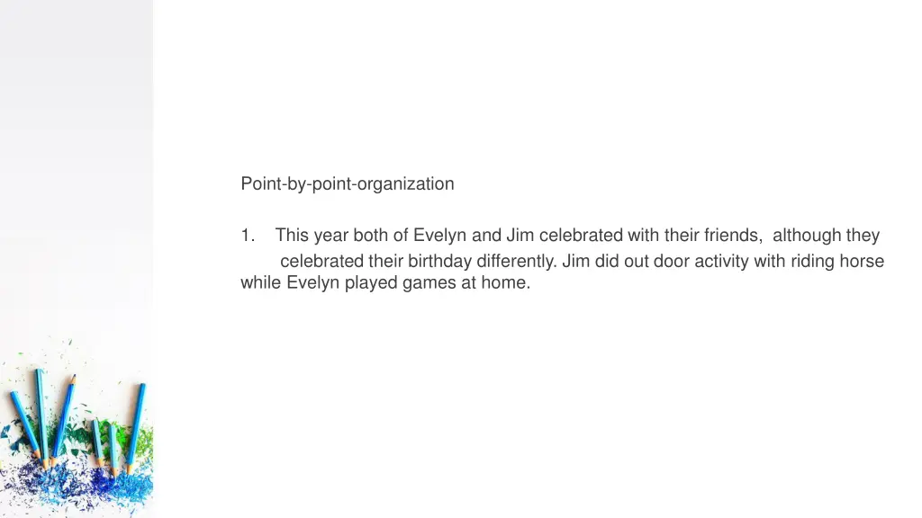 point by point organization 1