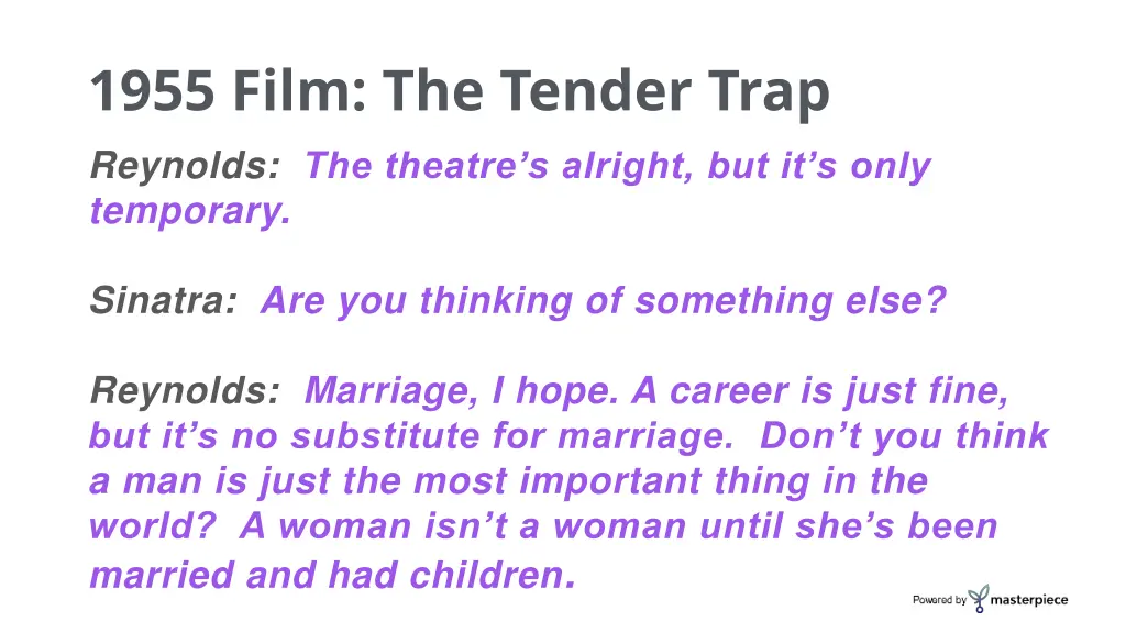 1955 film the tender trap reynolds the theatre