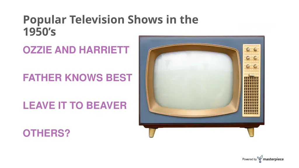 popular television shows in the 1950 s
