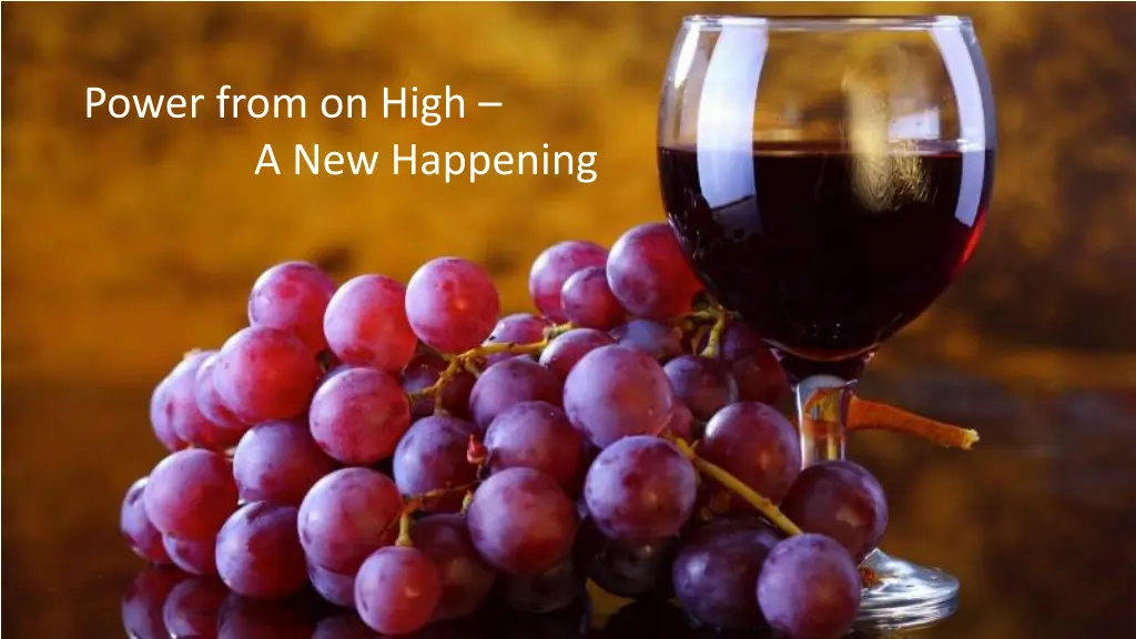 power from on high a new happening