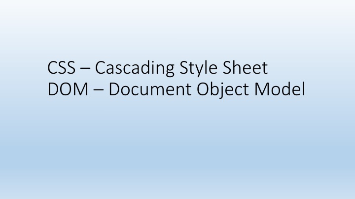 css cascading style sheet dom document object