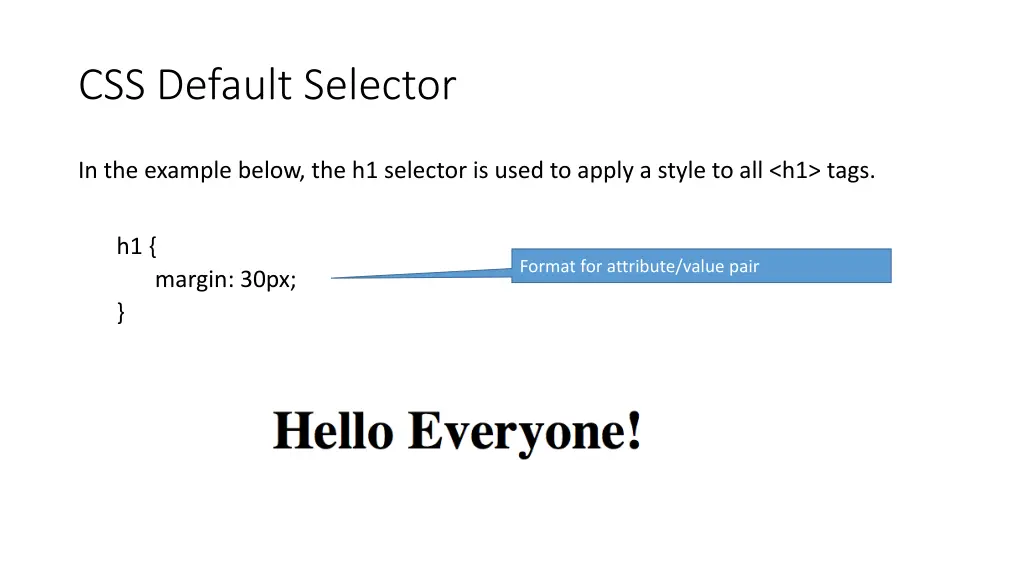 css default selector