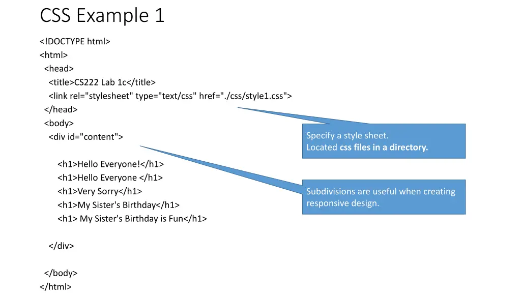 css example 1