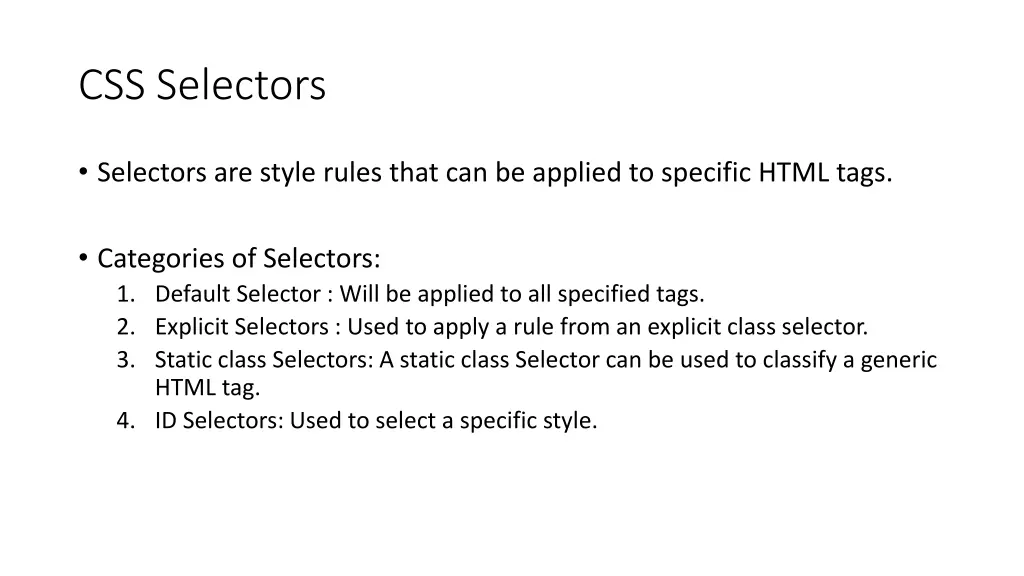 css selectors
