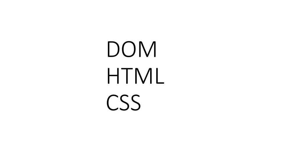 dom html css