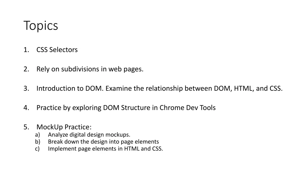 topics