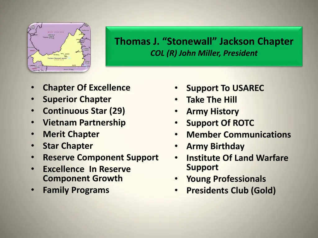 thomas j stonewall jackson chapter col r john
