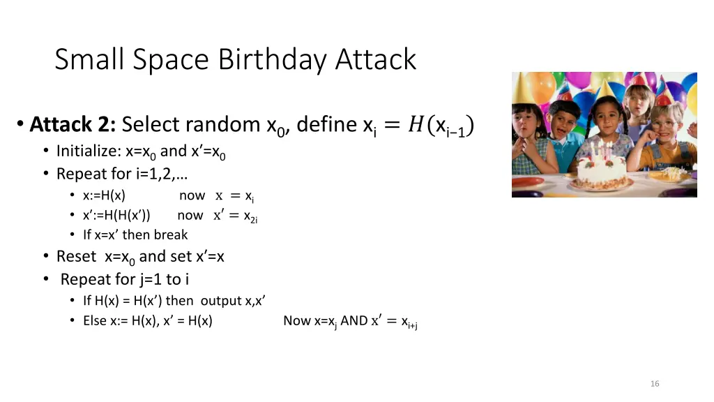 small space birthday attack