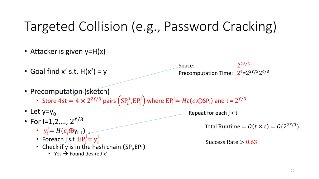 targeted collision e g password cracking 2
