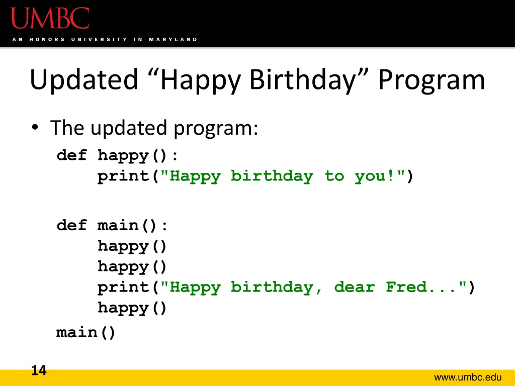 updated happy birthday program
