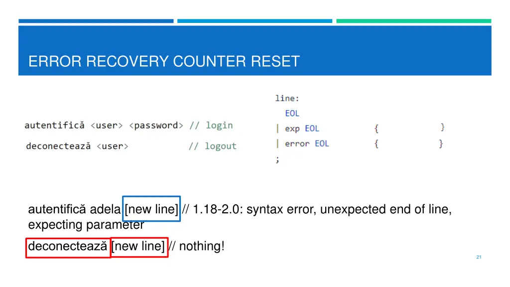 error recovery counter reset 1