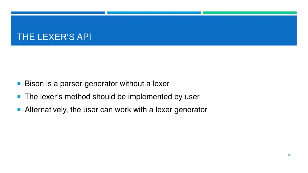 the lexer s api