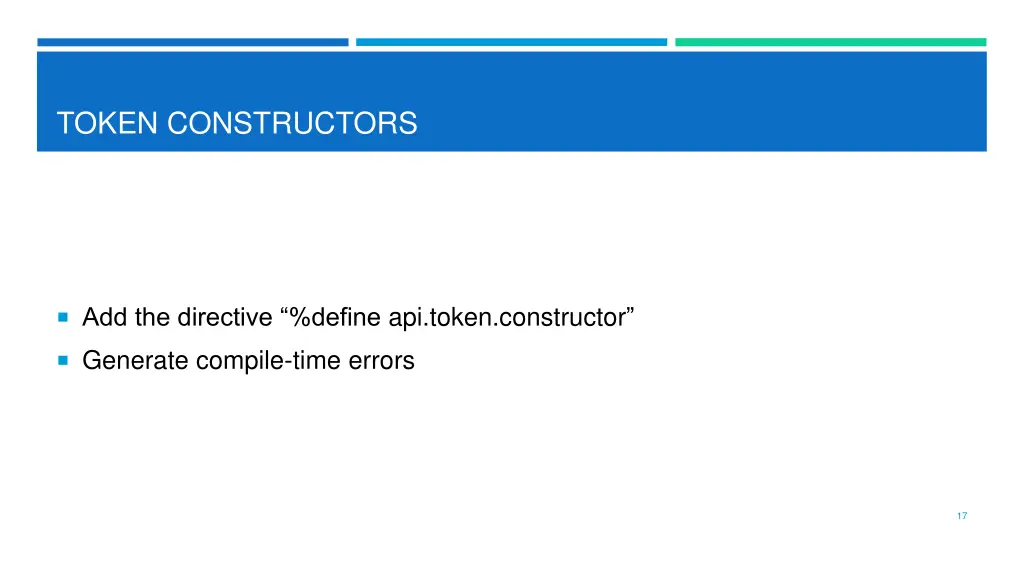 token constructors