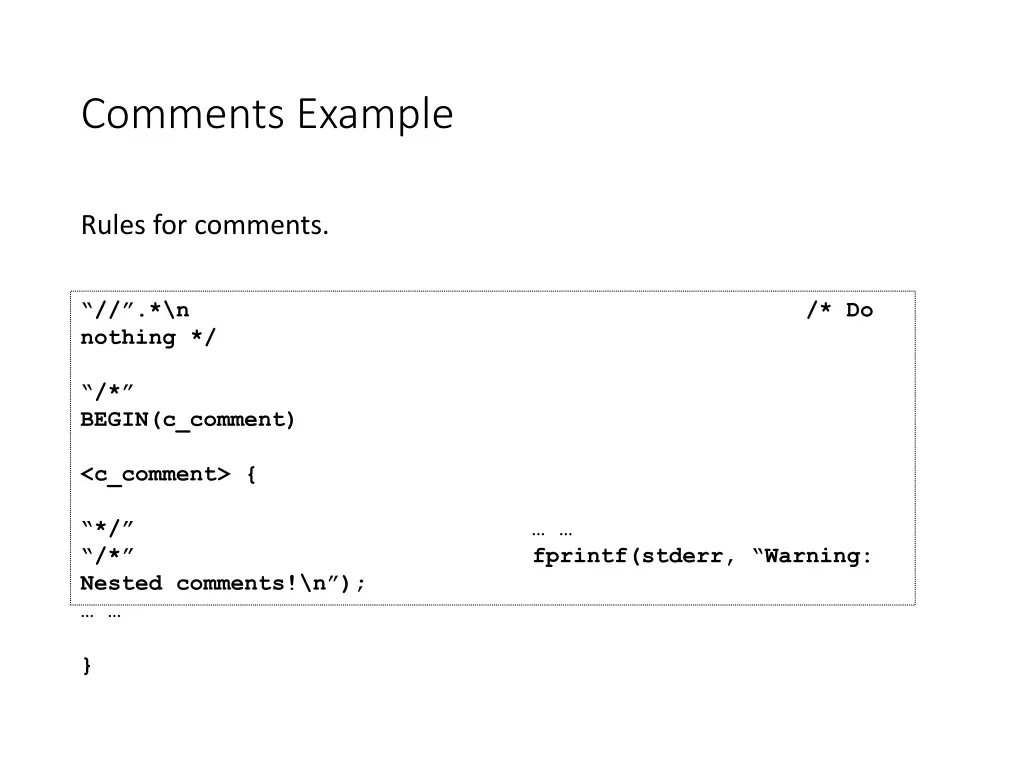 comments example