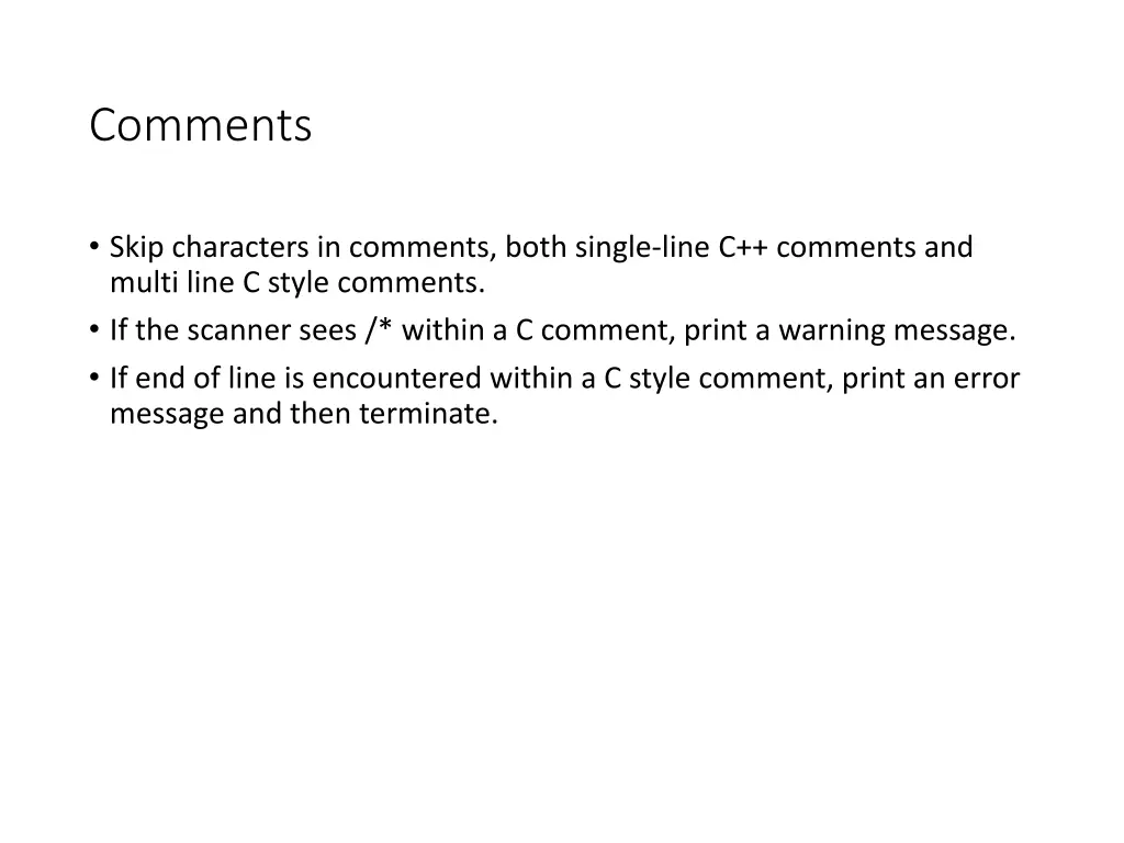 comments