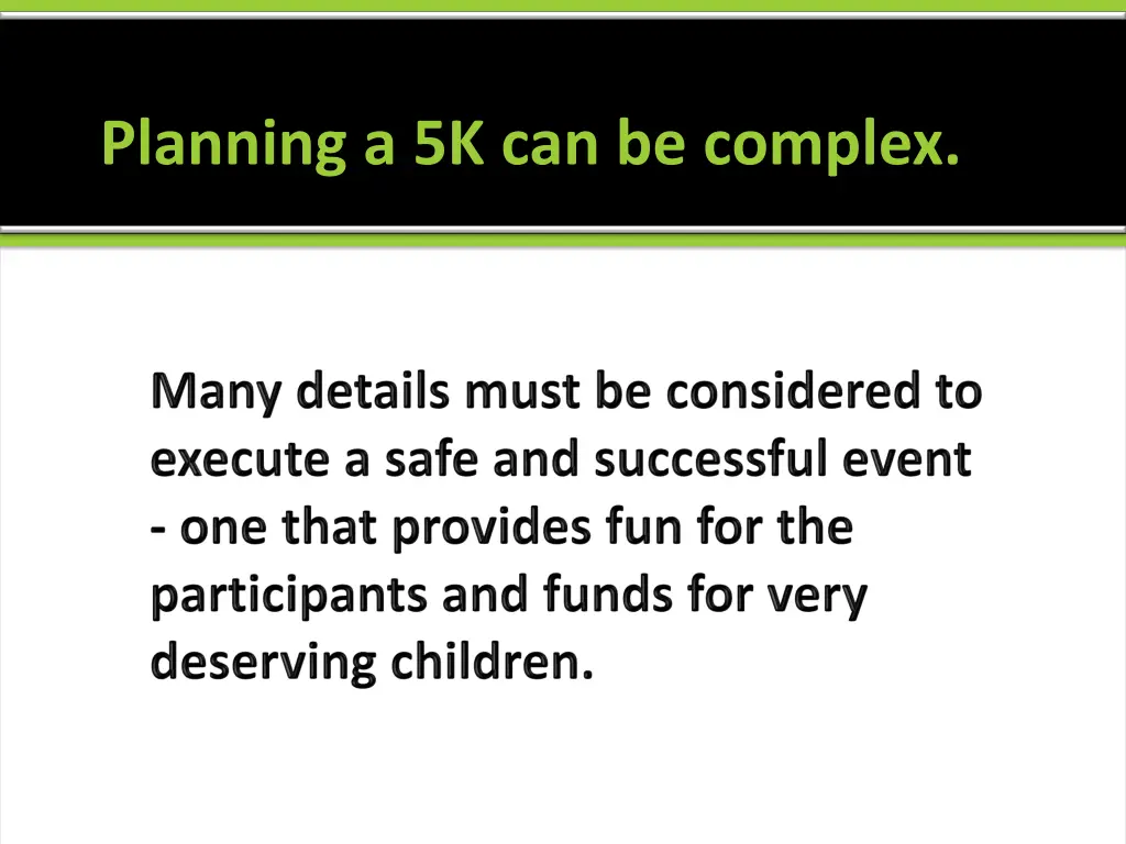 planning a 5k can be complex