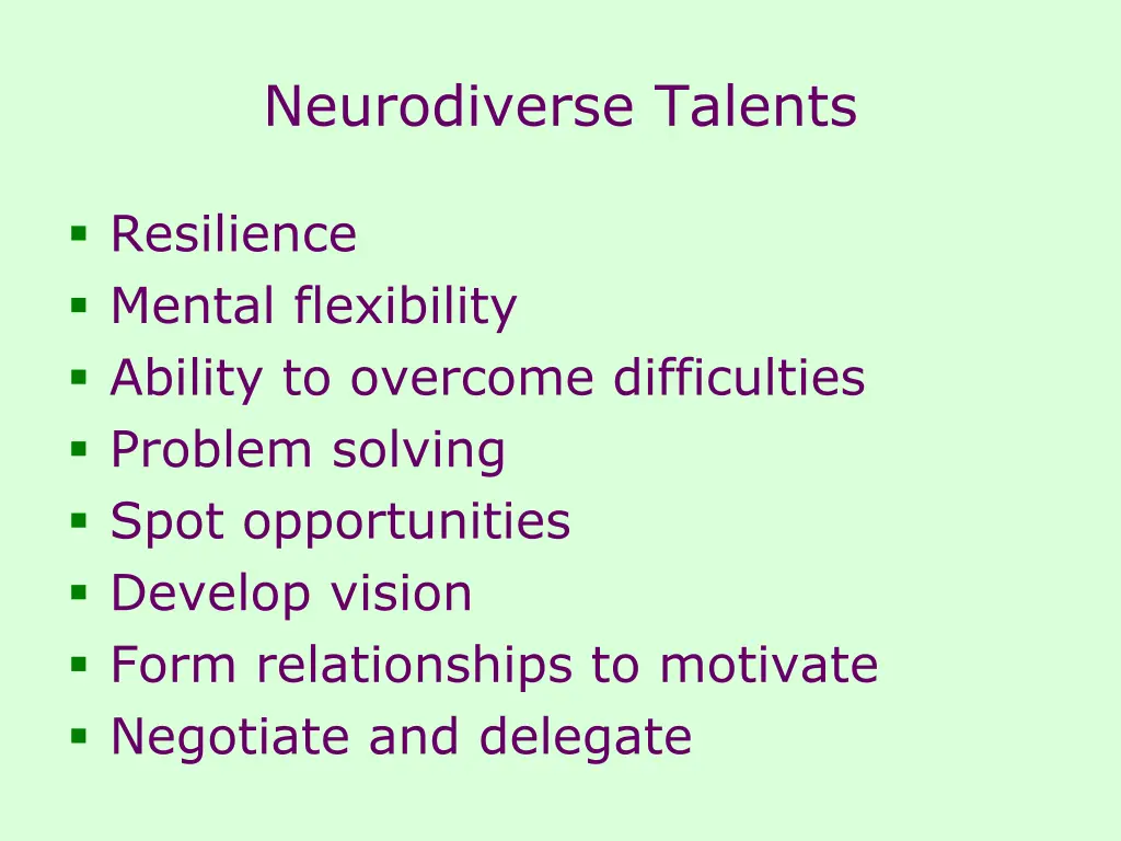 neurodiverse talents