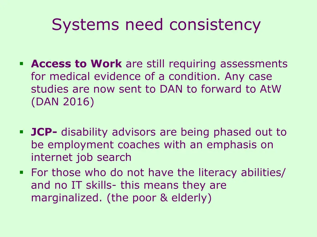 systems need consistency