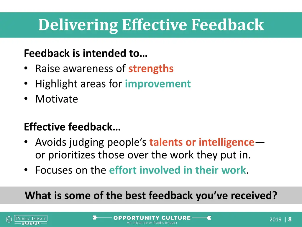 delivering effective feedback