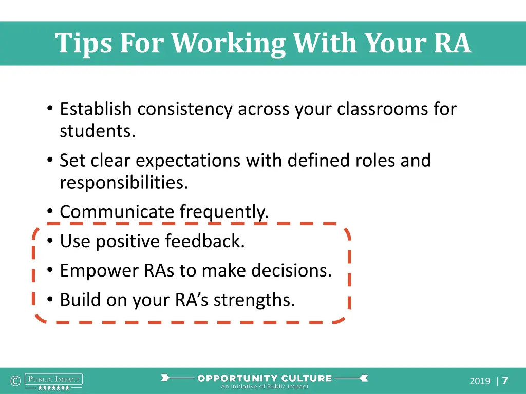 tips for working with your ra