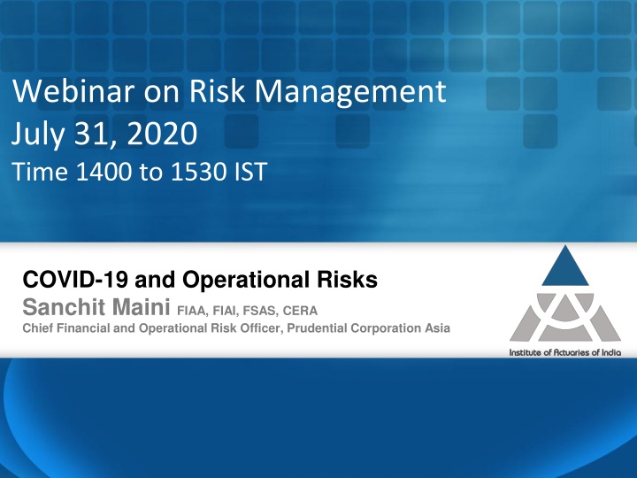 webinar on risk management july 31 2020 time 1400