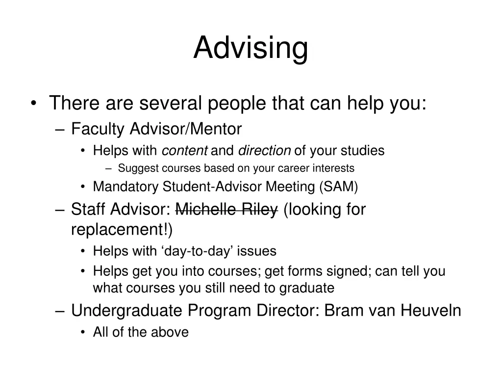 advising