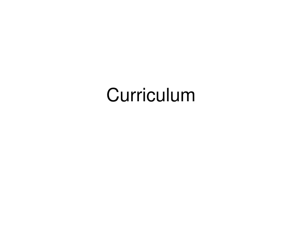 curriculum