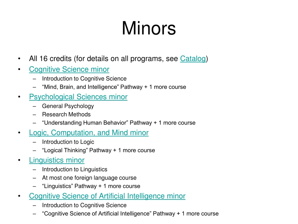minors