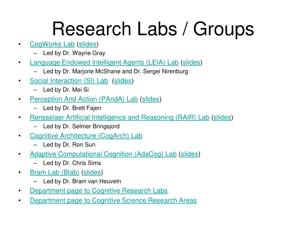 research labs groups cogworks lab slides