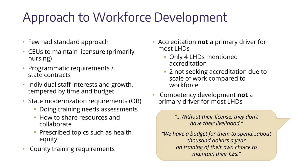 approach to workforce development