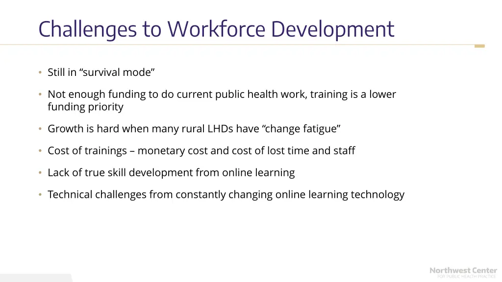 challenges to workforce development