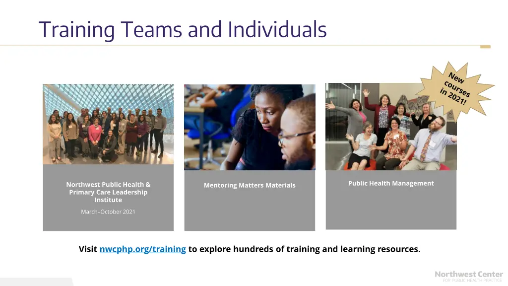 training teams and individuals