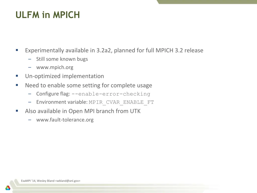 ulfm in mpich